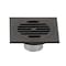 Kingston Brass BSF4262ORB Watercourse Symmetric 4" Square Grid Shower Drain, Bronze BSF4262ORB - alternate 1